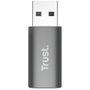 Trust Calyx Adaptador USB 3.2 Gen2 USB-C Hembra a USB-A Macho Gris